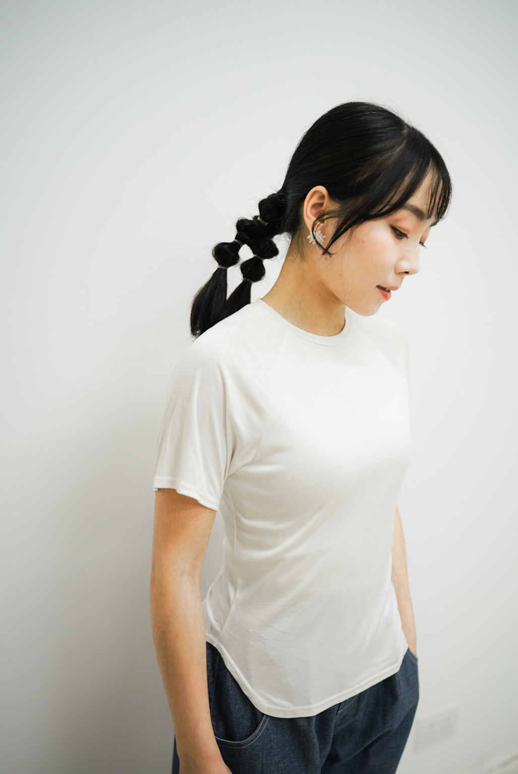 Mona T-shirt(white/navy/chocolate)