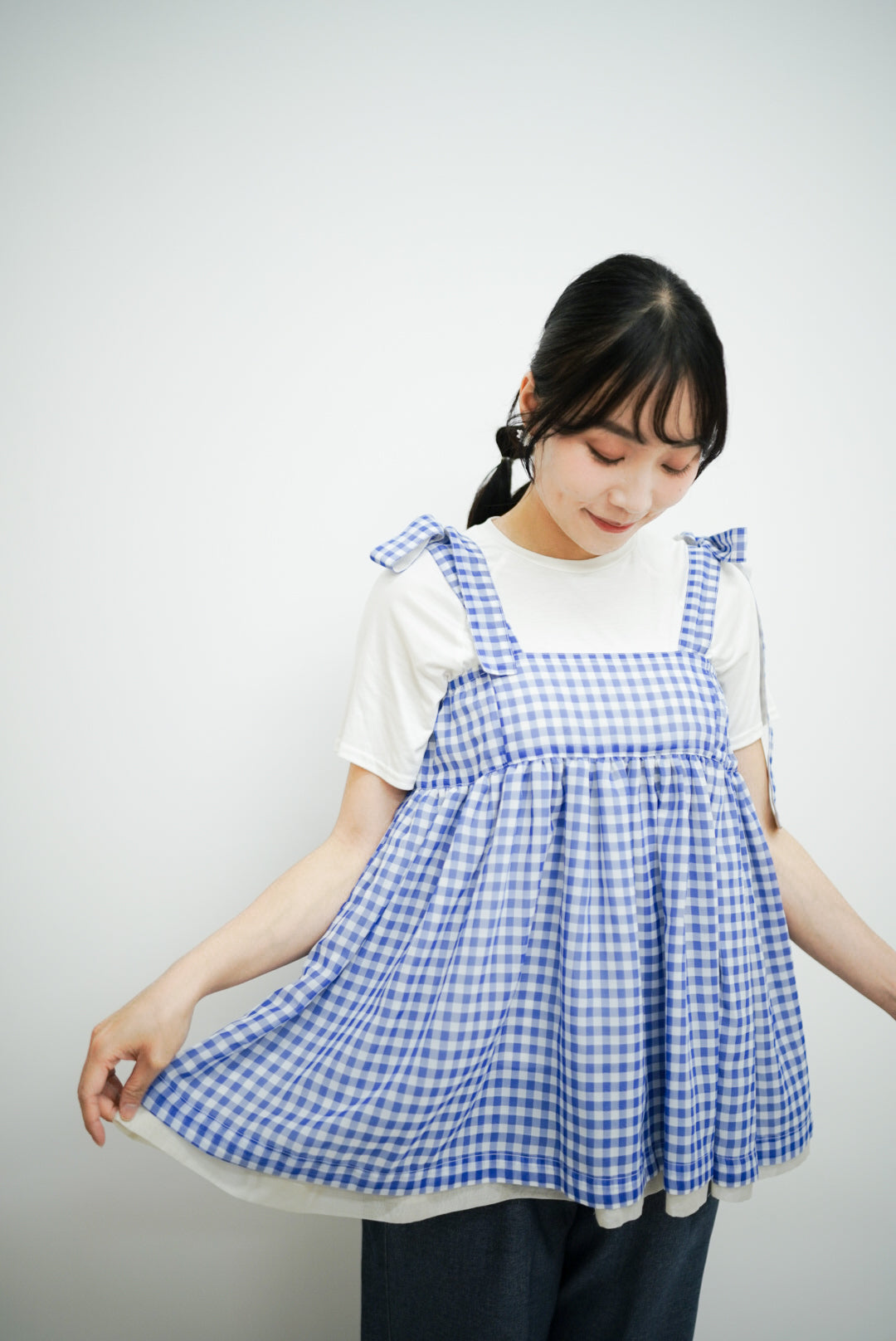 Alice Top (Blue checked)