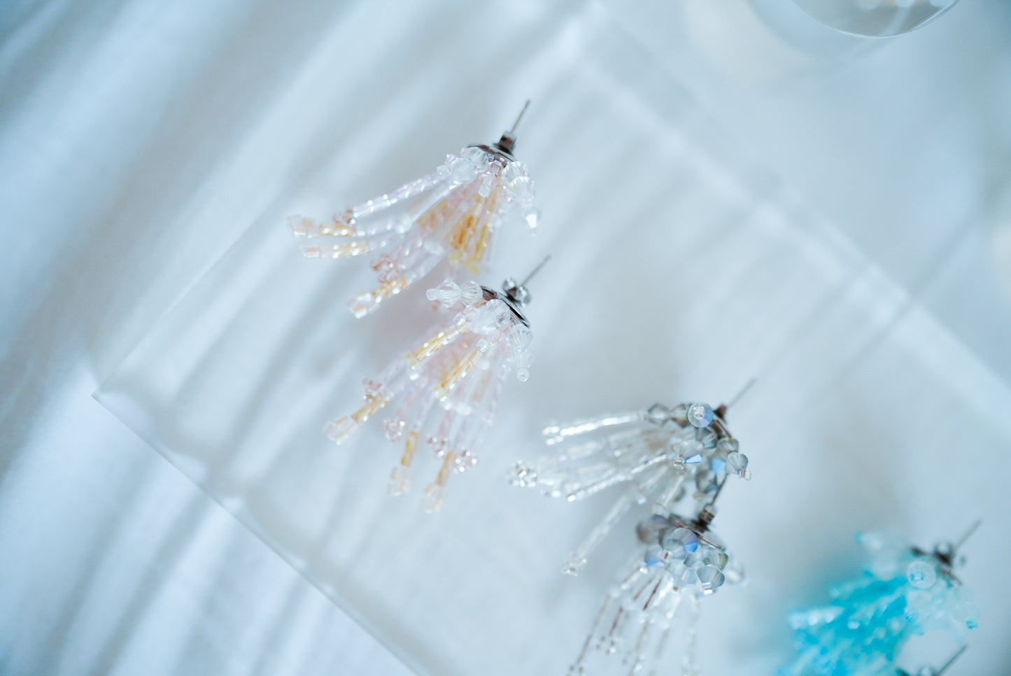 Sparklers earrings II (yellow & pink)