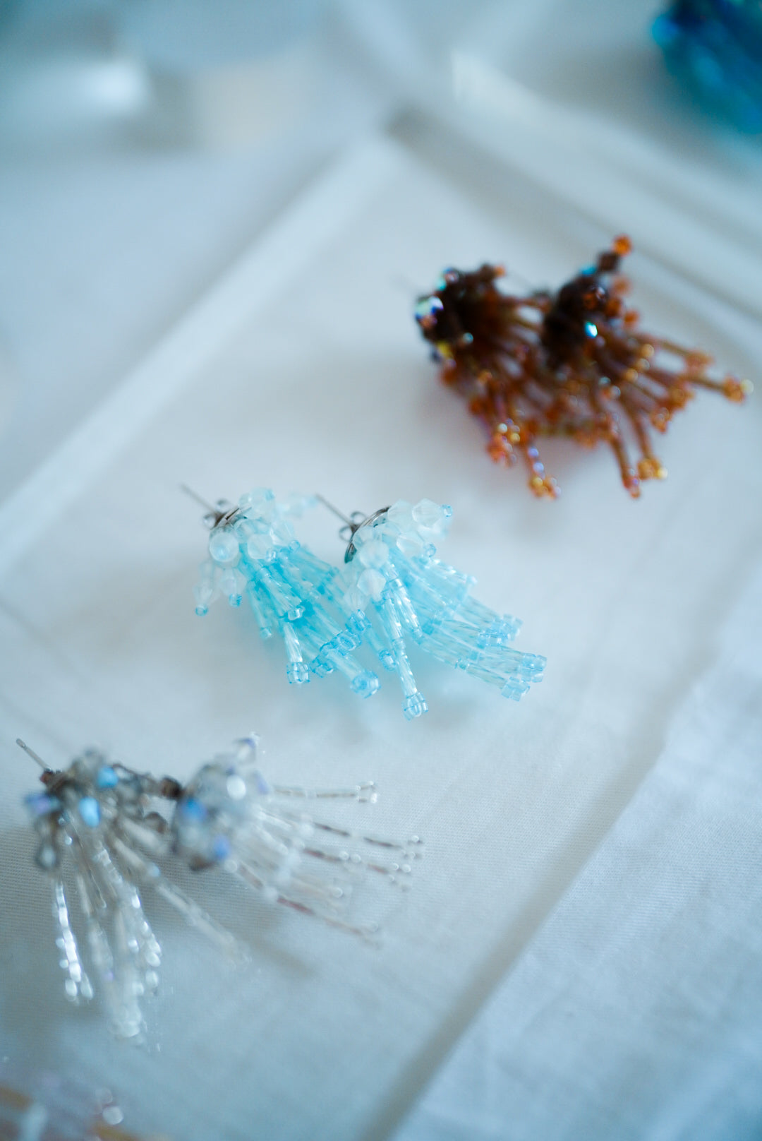 Sparklers earrings II (light blue)