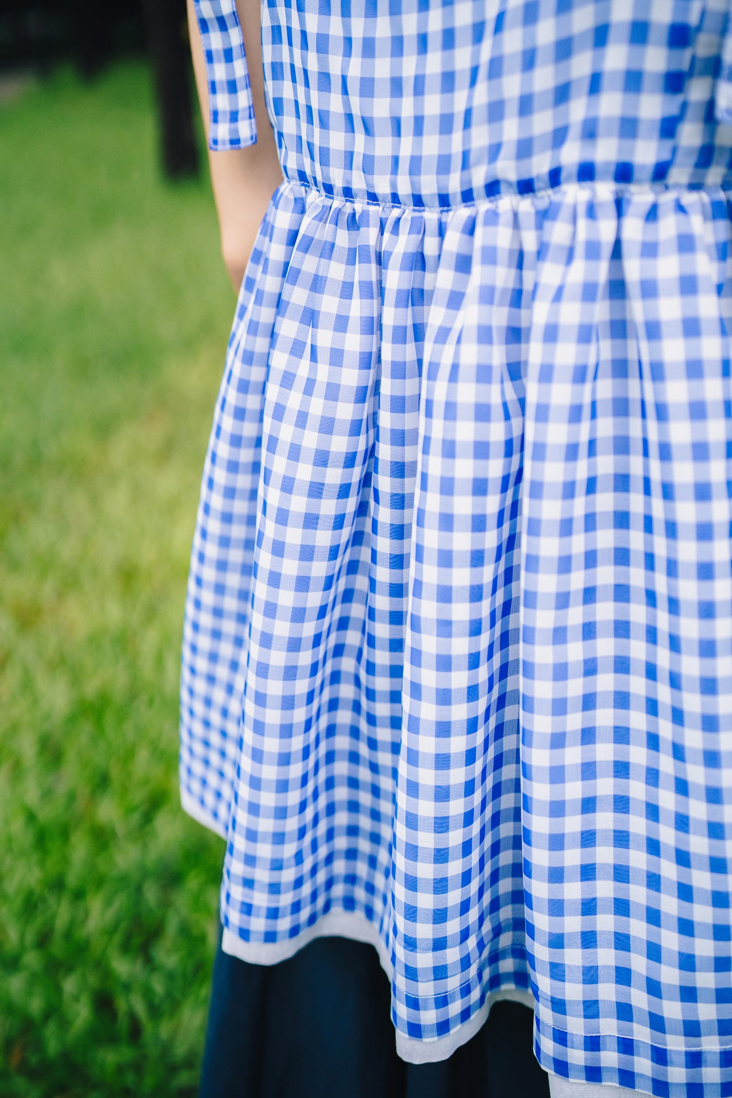 Alice top (Blue checked)