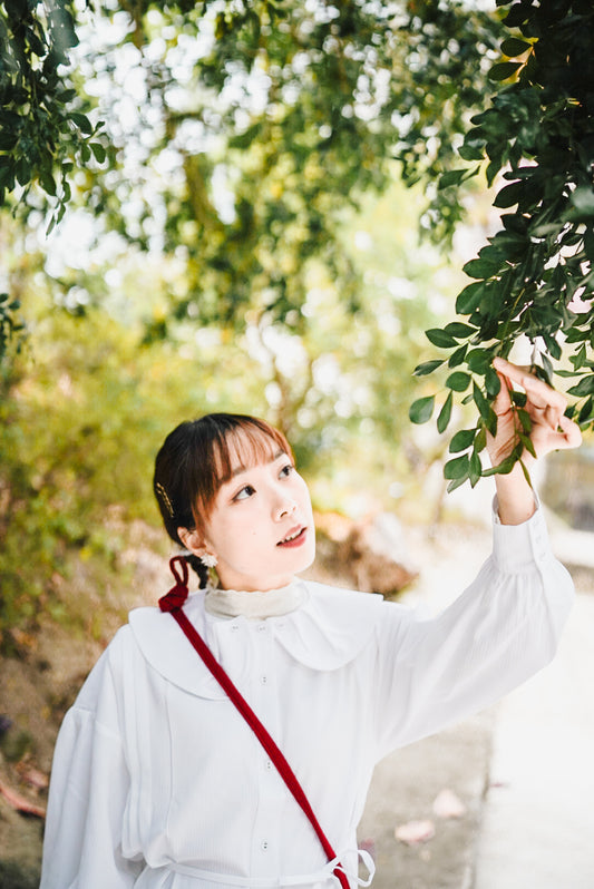 Poppy blouse (2-ways)(white)