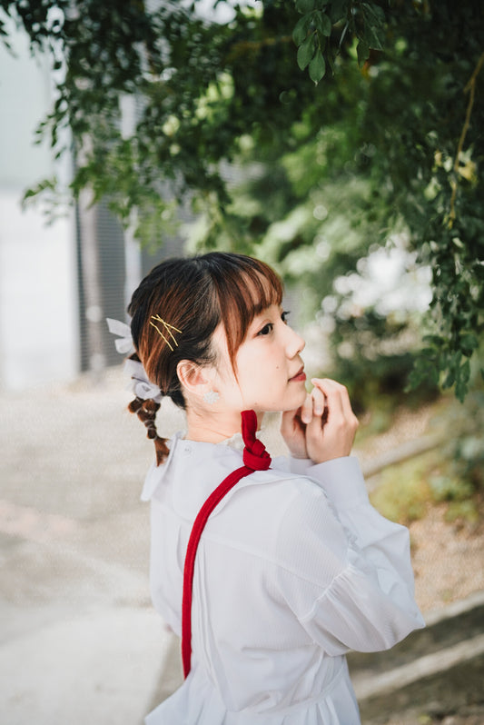 Poppy blouse (2-ways)(white)