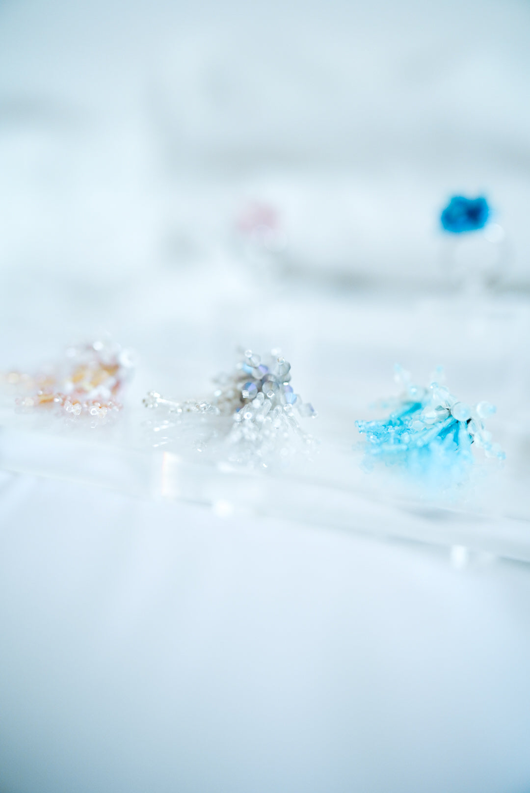 Sparklers earrings II (light blue)