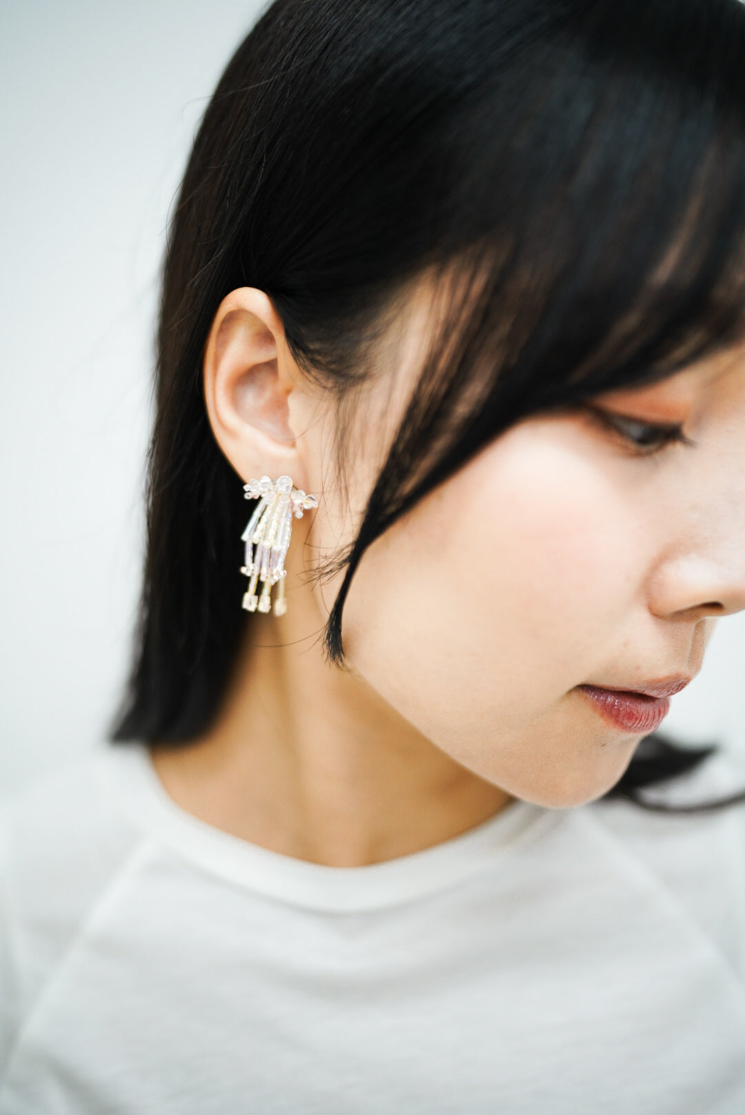 Sparklers earrings II (yellow & pink)