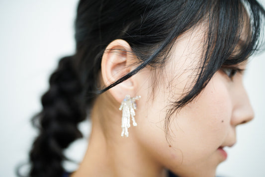 Sparklers earrings II (light grey)