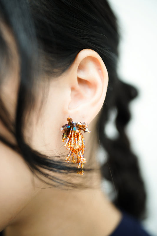 Sparklers earrings II (brown)