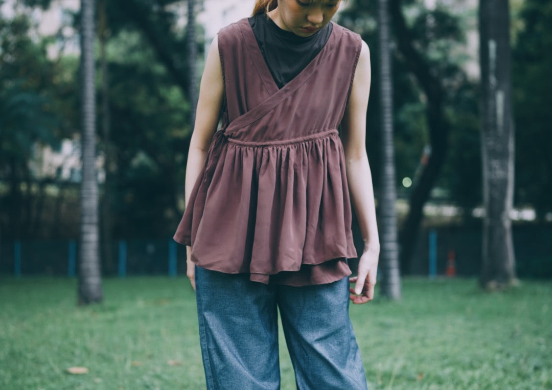 Eartha gathered top (Mocha）