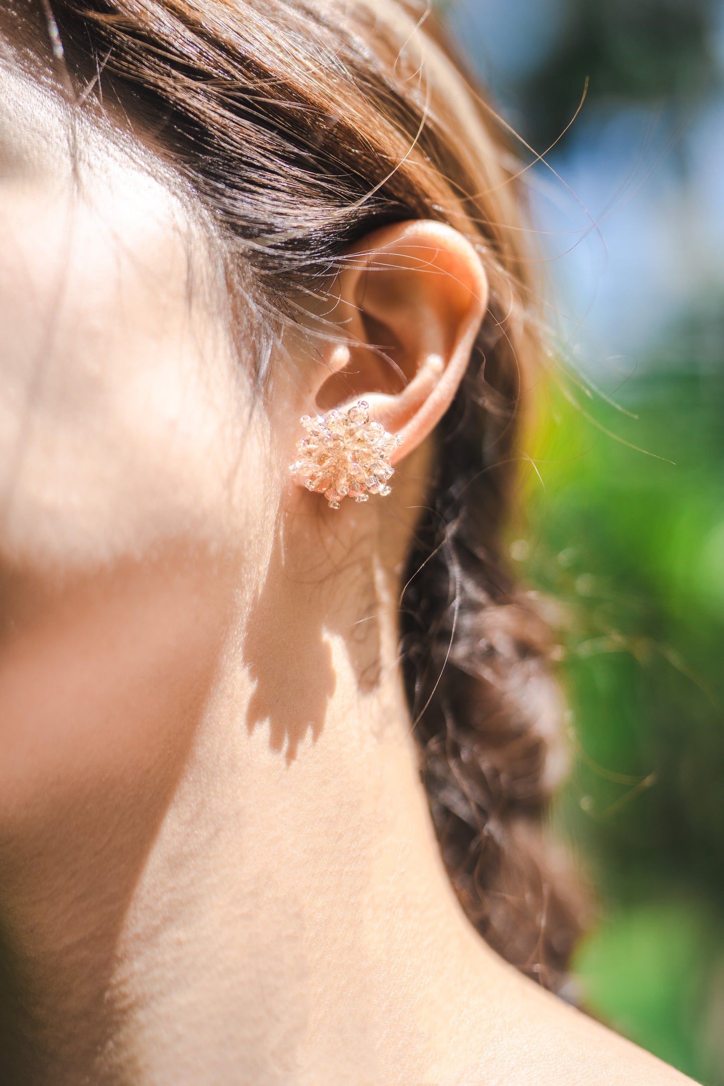 Sparklers earrings ( Beige)