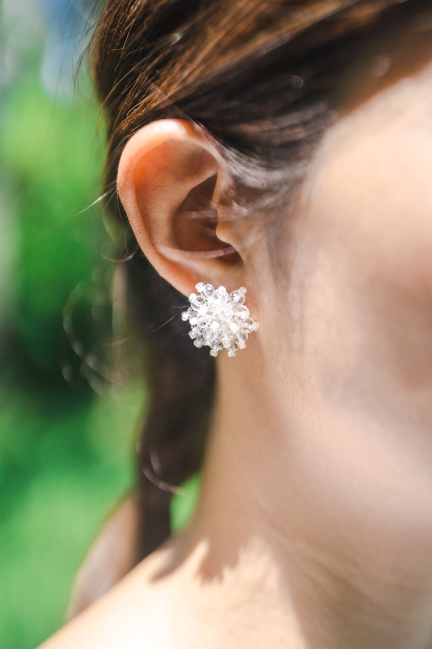 Sparklers earrings (White)