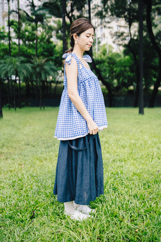 Alice top (Blue checked)